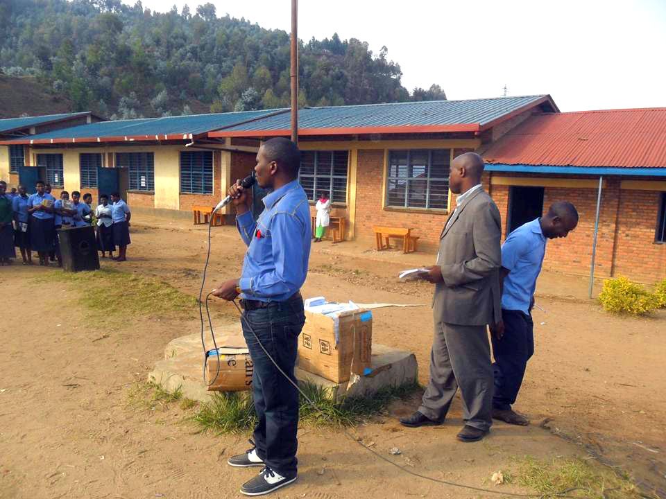 Students in Nyakiriba, West Province Rwanda, Receive a Copy of Our Free Book